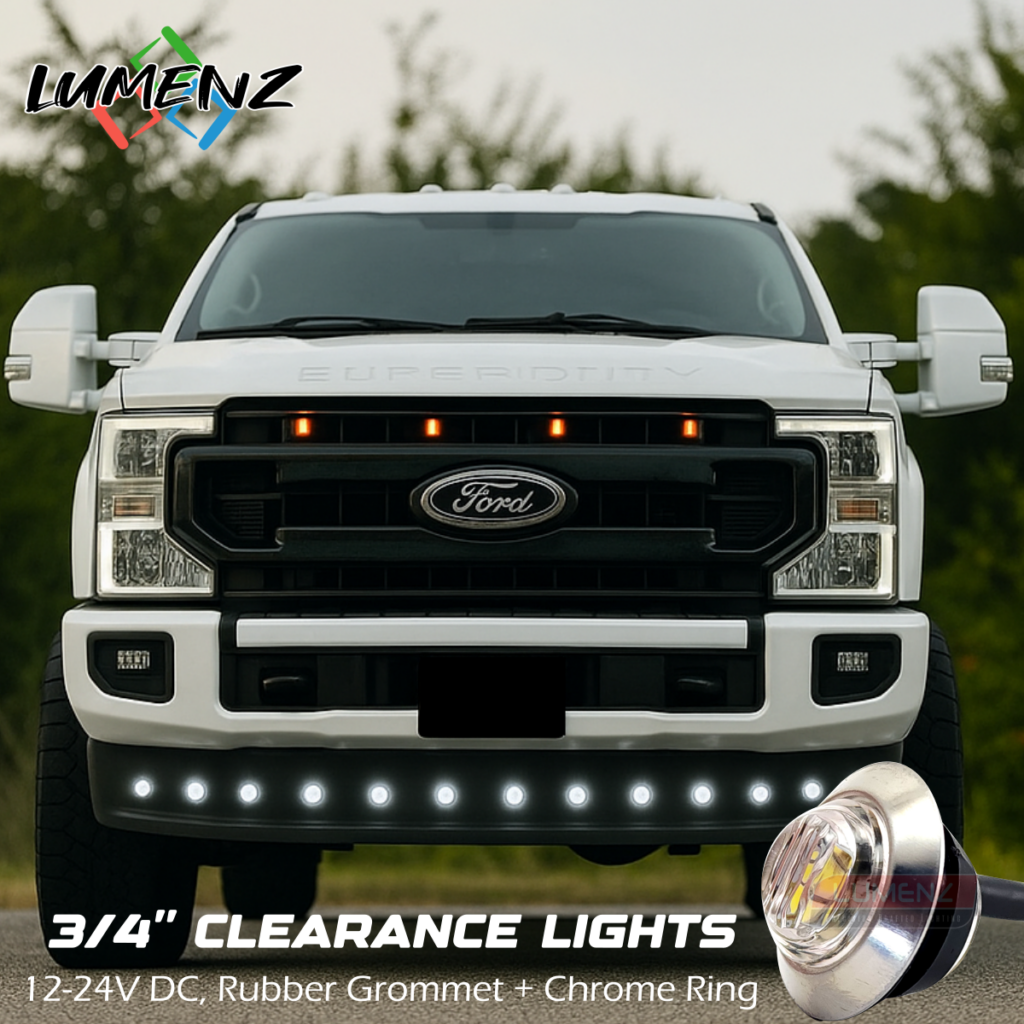 Lumenz TruckLitez 3/4" Round LED Clearance Marker Light (Grommet Mount)