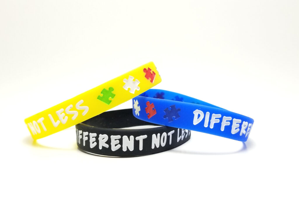 Our Hope Different Not Less Silicone Bracelet - Autism Awareness - Adult Size