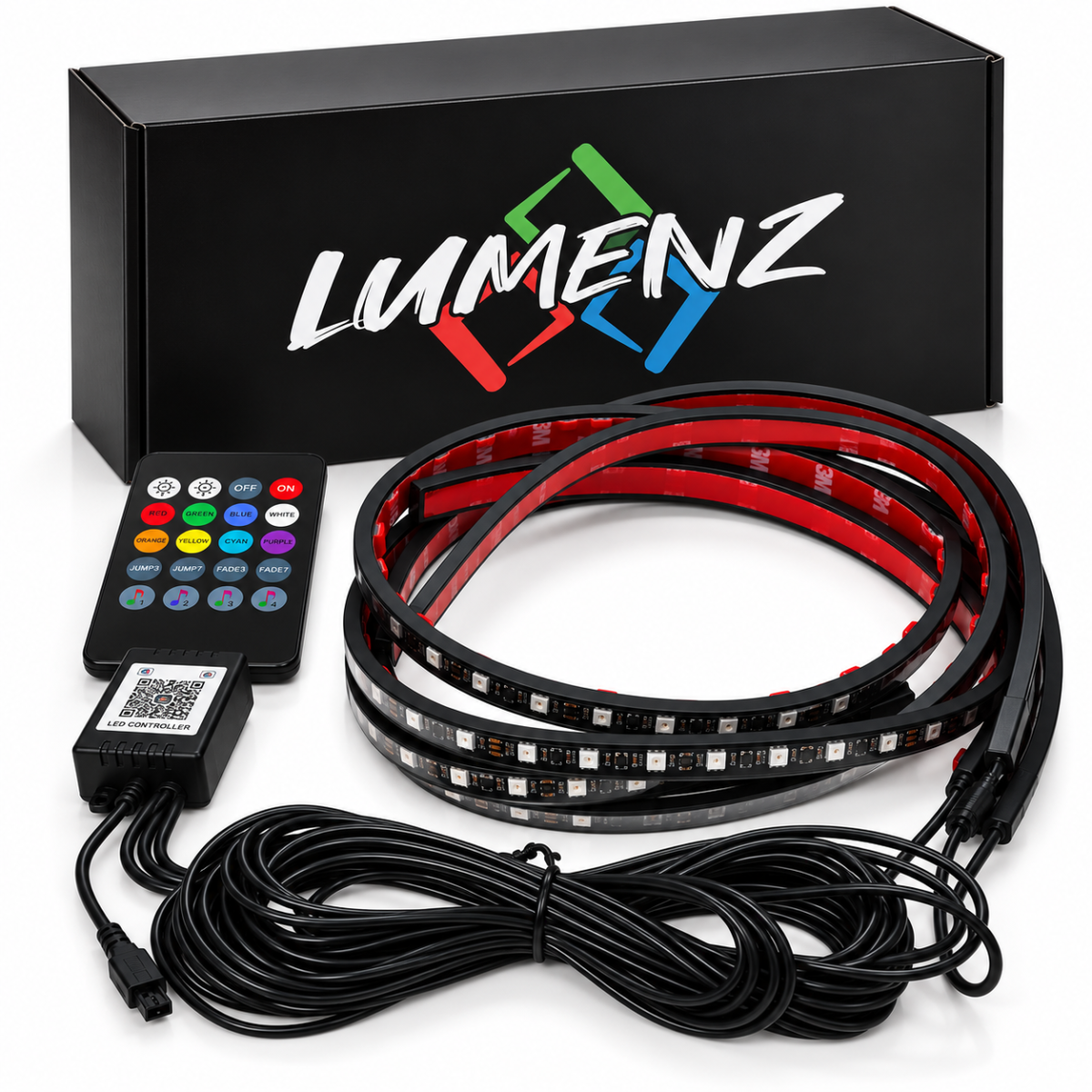 Lumenz Accentz ChromaShift LED Underglow Kit - 4 Piece RGB Bluetooth + Remote