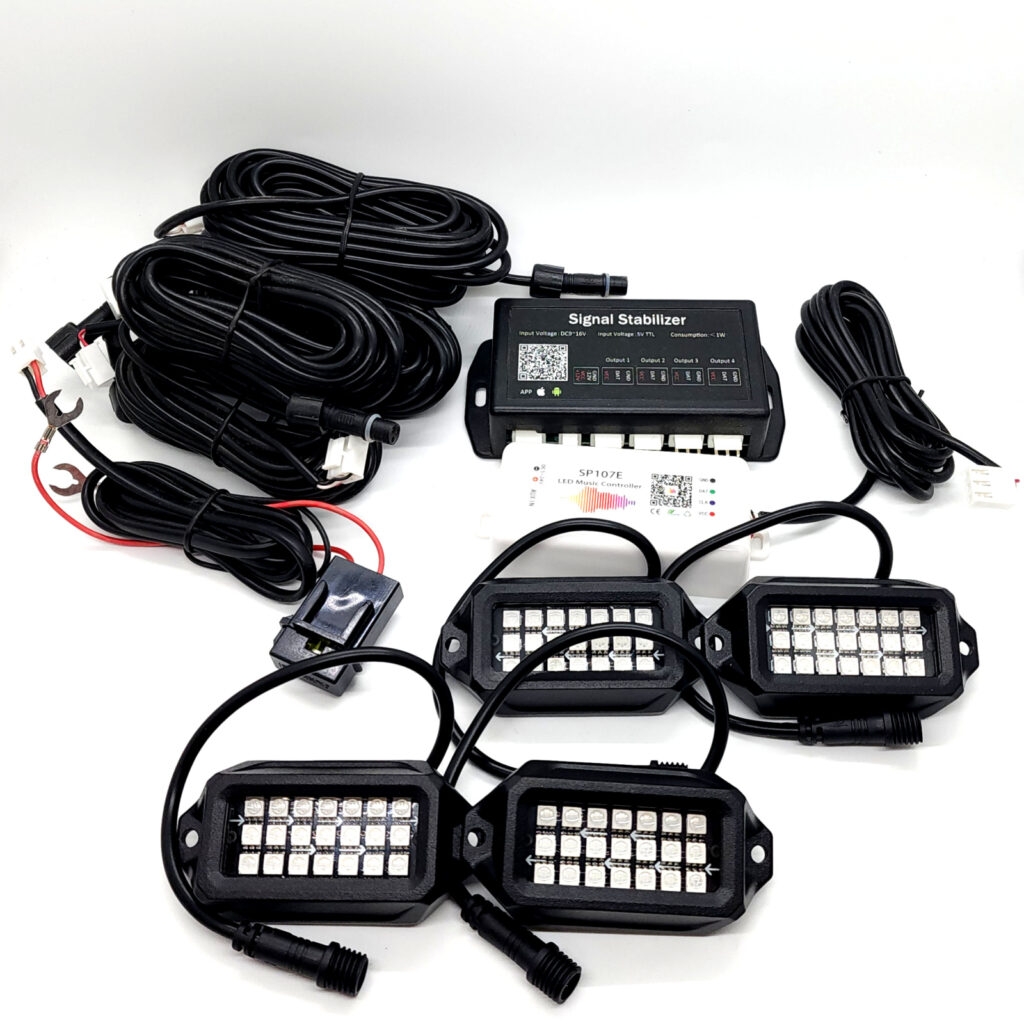 Lumenz PodLitez Core ChromaFlo RGB 21-LED Rock Light Kit (4Pc)