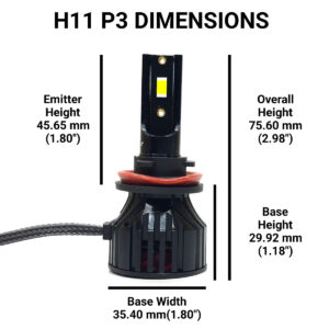 H11: Lumenz P3 LED 60W 12000LM 6000K