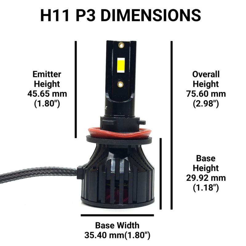 H11: Lumenz P3 LED 60W 12000LM 6000K