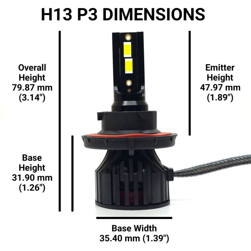 H13: Lumenz P3 LED 60W 12000LM 6000K