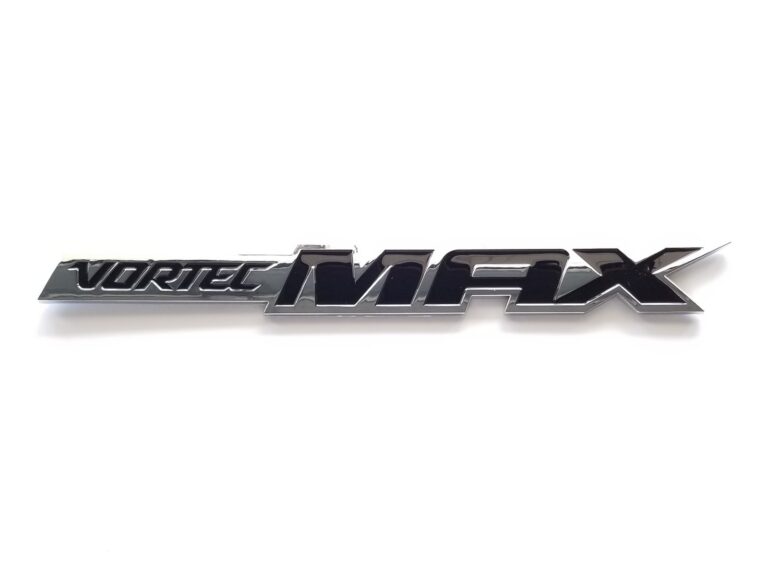 Vortec Max Door & Tailgate Emblem ABS 11.5in - Black/Chrome