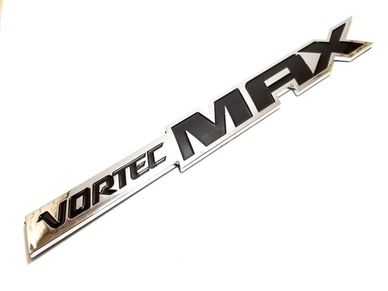 Vortec Max Door & Tailgate Emblem ABS 11.5in - Black/Chrome
