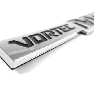 Vortec Max Door & Tailgate Emblem ABS 11.5in - Black/Chrome