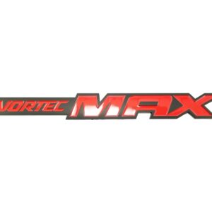 Vortec Max Door & Tailgate Emblem ABS 11.5in - Red/Matte Black