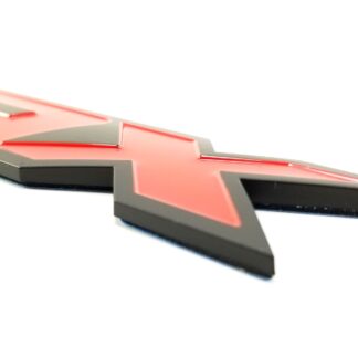 Vortec Max Door & Tailgate Emblem ABS 11.5in - Red/Matte Black