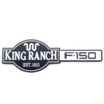 1999-06 F-150 King Ranch Fender Emblem - Matte Black/White