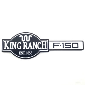 1999-06 F-150 King Ranch Fender Emblem - Matte Black/White