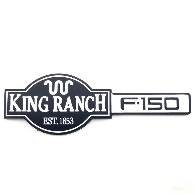 1999-06 F-150 King Ranch Fender Emblem - Matte Black/White
