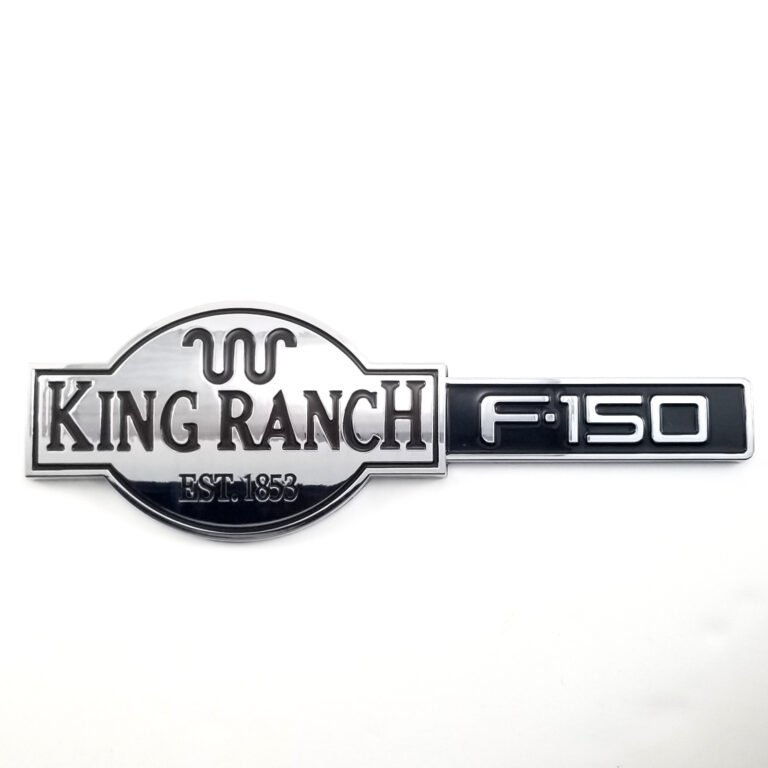 1999-06 F-150 King Ranch Fender Emblem - Chrome/Maroon