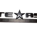 Texas Edition Door/Tailgate Emblem 9-1/2in ABS - Matte Black
