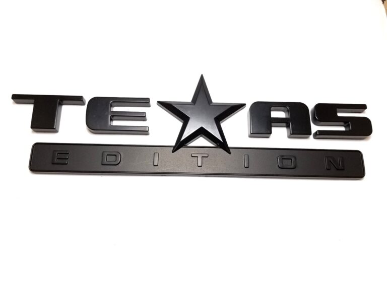 Texas Edition Door/Tailgate Emblem 9-1/2in ABS - Matte Black