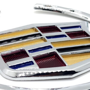 Cadillac Wreath & Crest Emblem 6 in ABS, Chrome