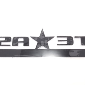 Texas Edition Door/Tailgate Emblem 9-1/2in ABS - Chrome/Black