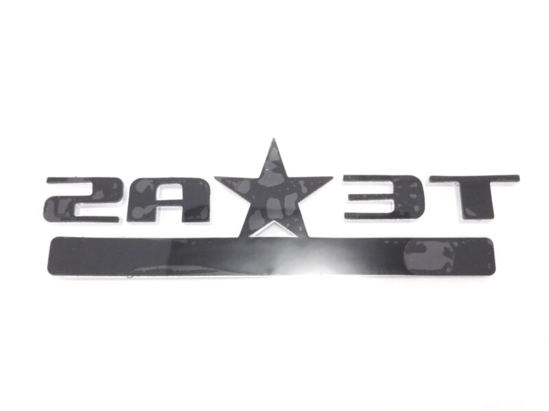 Texas Edition Door/Tailgate Emblem 9-1/2in ABS - Chrome/Black