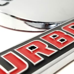 2003-24 RAM Cummins Turbo Diesel Fender Emblem - Chrome/Red