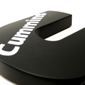 2003-24 RAM Cummins Turbo Diesel Fender Emblem - Matte Black/Red