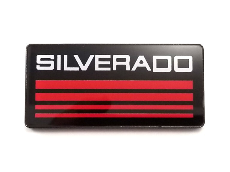 Silverado Cab Roof Pillar Emblem - 3" Acrylic - Chevrolet (1988-1998) - Black/Red
