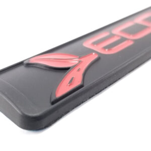 Matte Black & Red Ecoboost Emblem, 5-5/8in ABS