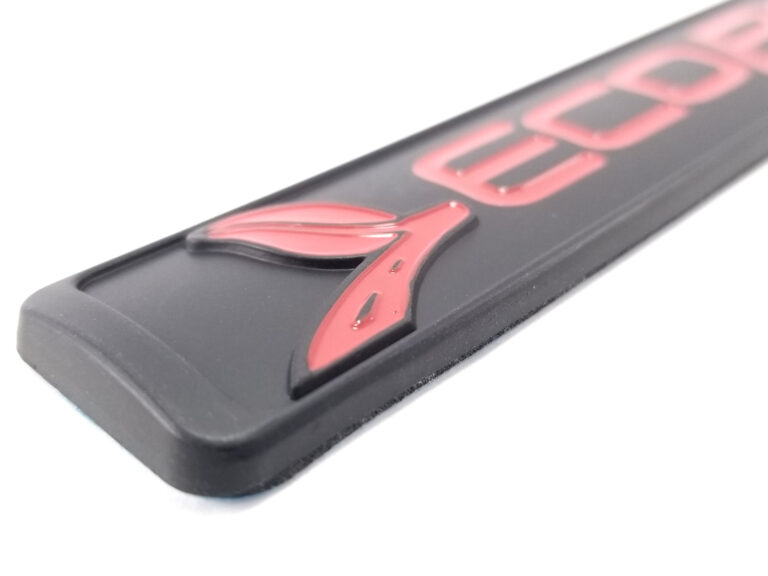 Matte Black & Red Ecoboost Emblem, 5-5/8in ABS