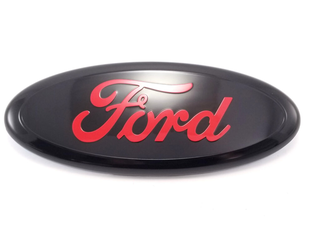 Ford Emblem - Grille or Tailgate - 7" ABS - F-150/F-250/Excursion/Expedition (1998-2016) - Black/Red