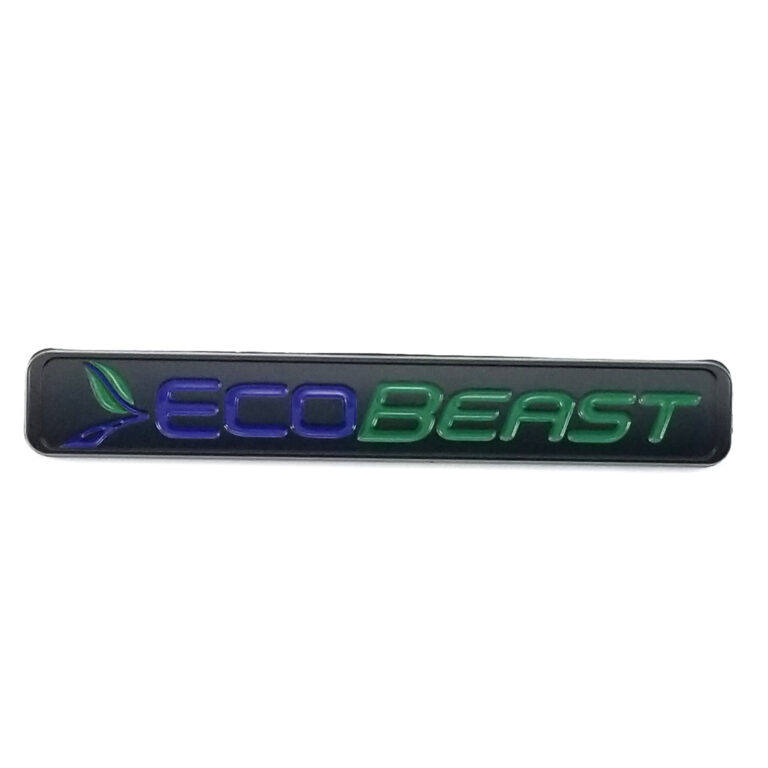 Ecobeast 5-5/8 in. ABS Emblem - Matte Black & Blue/Green