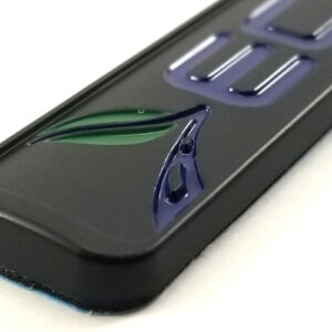 Ecobeast 5-5/8 in. ABS Emblem - Matte Black & Blue/Green
