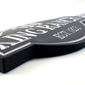 1999-06 F-350 Lariat King Ranch Fender Emblem - Matte Black/White