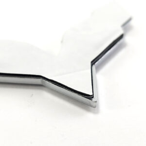 Chrome C7 Cross Flags Emblem 3-3/4 in Metal, 2014-19 Corvette