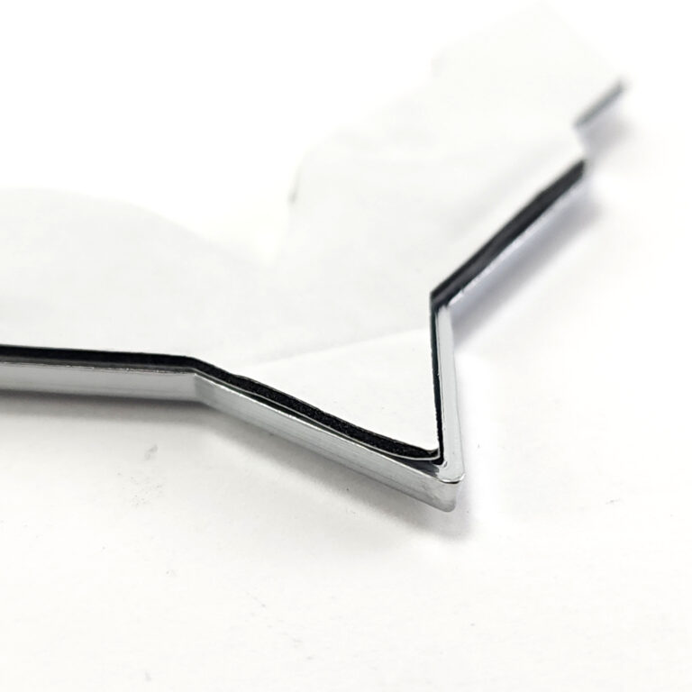Chrome C7 Cross Flags Emblem 3-3/4 in Metal, 2014-19 Corvette