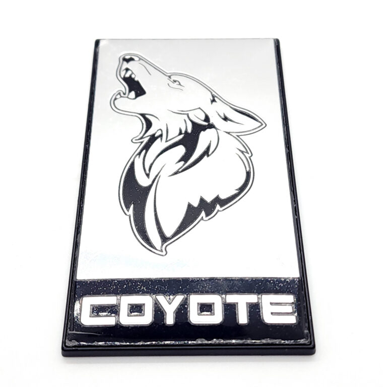 2015-24 Mustang Coyote Howler Decklid Emblem - Chrome