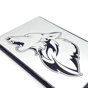 2015-24 Mustang Coyote Howler Decklid Emblem - Chrome