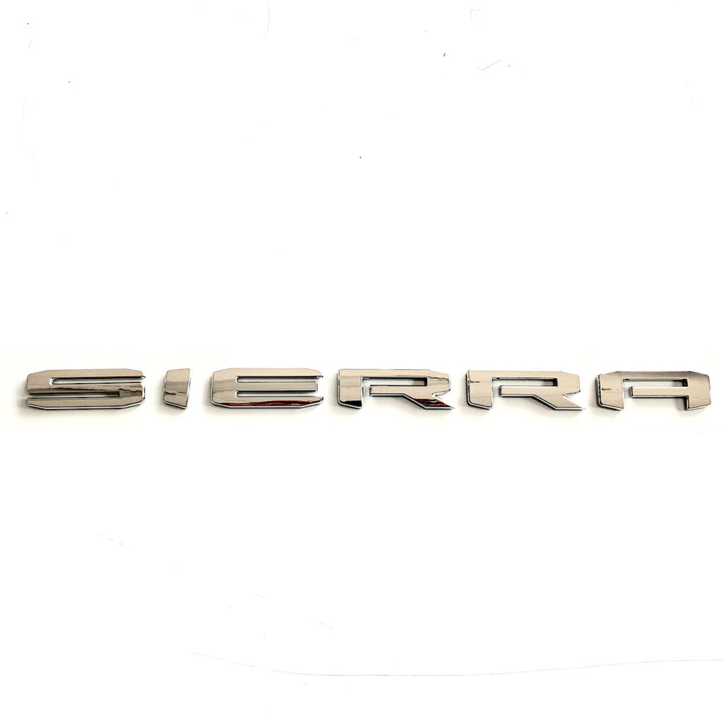 2018-24 GMC Sierra Nameplate Door Tailgate Emblem - Chrome