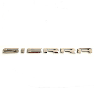 2018-24 GMC Sierra Nameplate Door Tailgate Emblem - Chrome
