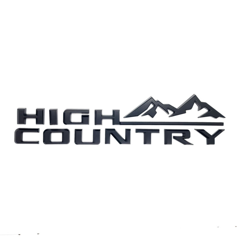 Matte Black High Country Emblem, 2019-25 Silverado