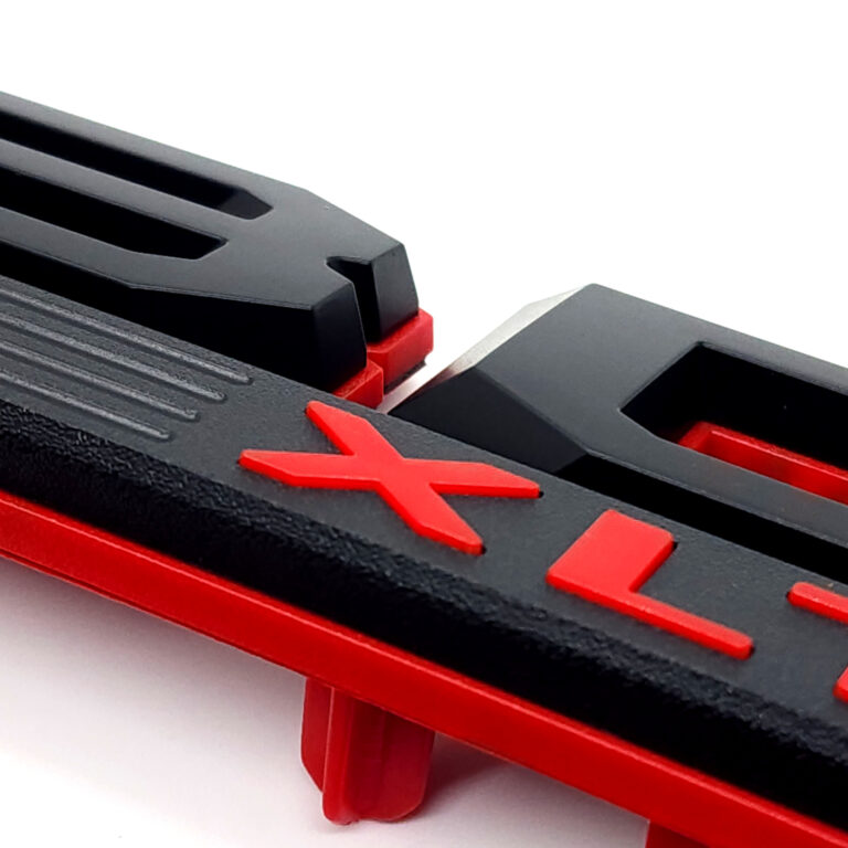 2015-20 F-150 LOBO XLT Fender Emblem Set - Matte Black/Red
