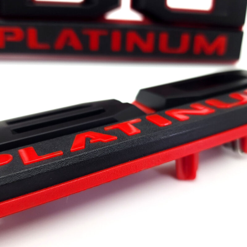 2015-20 F-150 LOBO Platinum Fender Emblem - Matte Black/Red