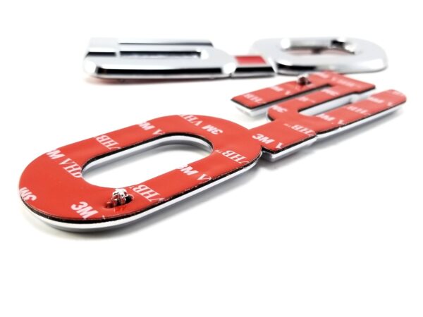 “5.0” Fender Emblem (LH/RH Pair), 5-7/16" ABS, 2015–2023 Mustang