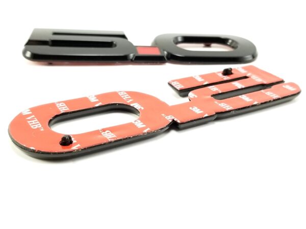 “5.0” Fender Emblem (LH/RH Pair), 5-7/16" ABS, 2015–2023 Mustang