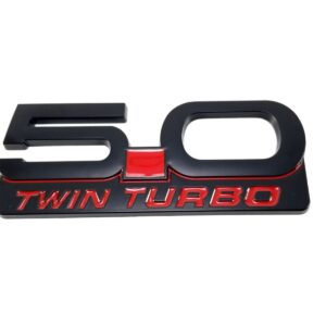 5.0 Twin Turbo Fender Emblem, 5" Diecast, 2015-2023 Mustang