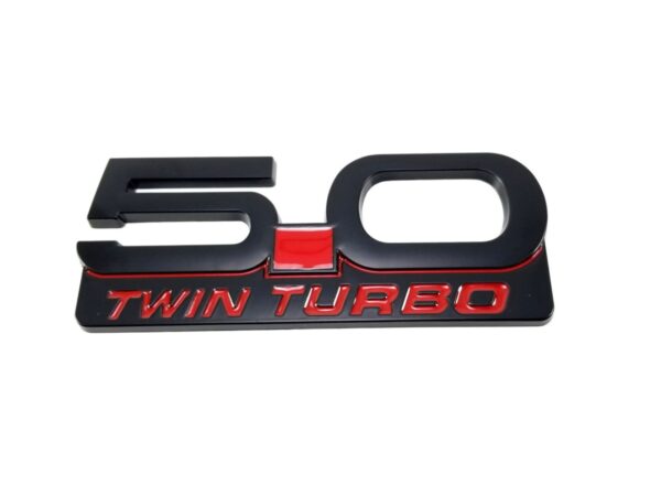5.0 Twin Turbo Fender Emblem, 5" Diecast, 2015-2023 Mustang