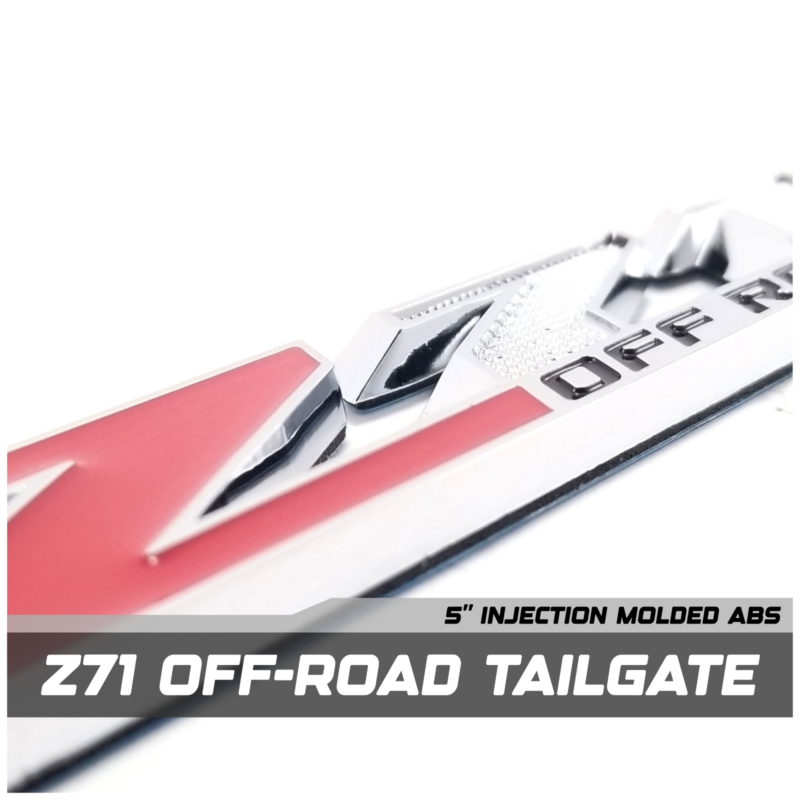 Chrome Z71 Off-Road Tailgate Emblem, 5" ABS, 2007-2014 GM Trucks SUV