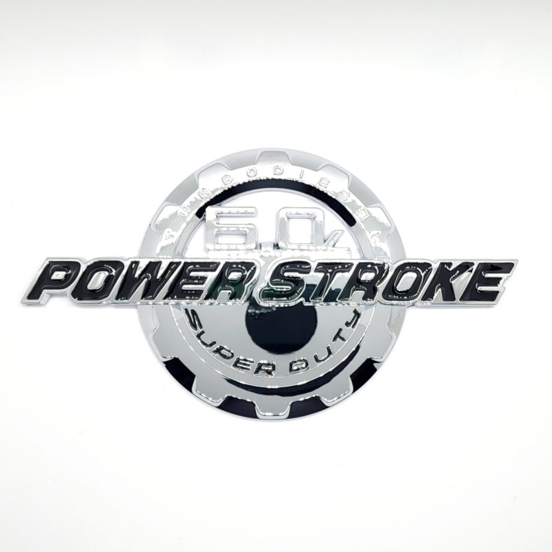 6.0L Power Stroke Door Emblem, 9" ABS, 2003-2007 Ford Super Duty
