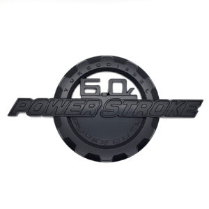 6.0L Power Stroke Door Emblem, 9" ABS, 2003-2007 Ford Super Duty