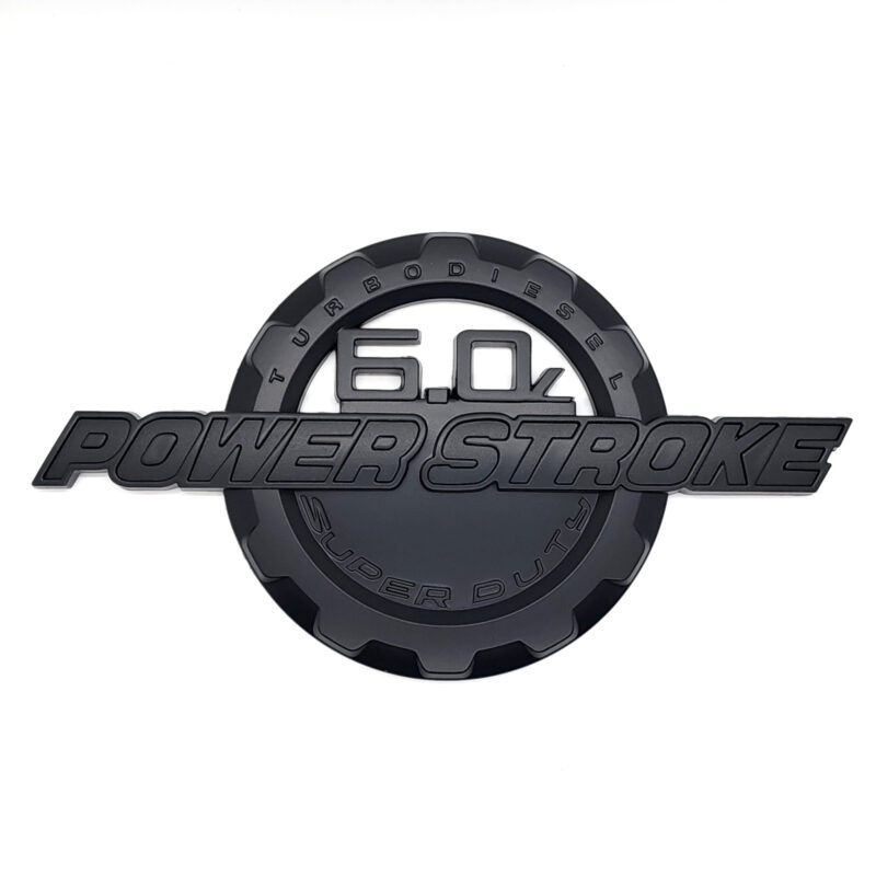 6.0L Power Stroke Door Emblem, 9" ABS, 2003-2007 Ford Super Duty