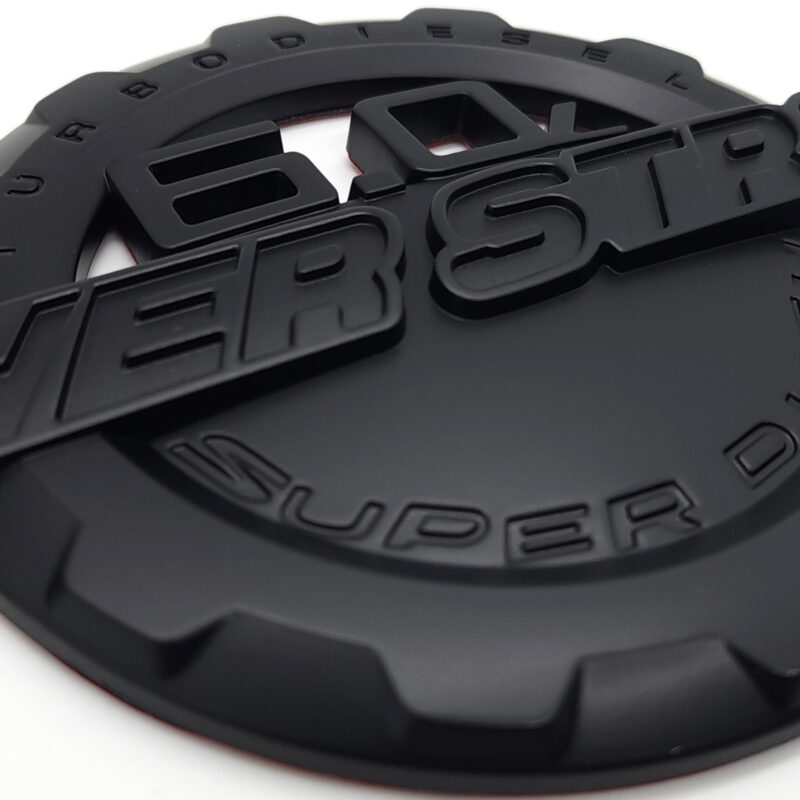 6.0L Power Stroke Door Emblem, 9" ABS, 2003-2007 Ford Super Duty