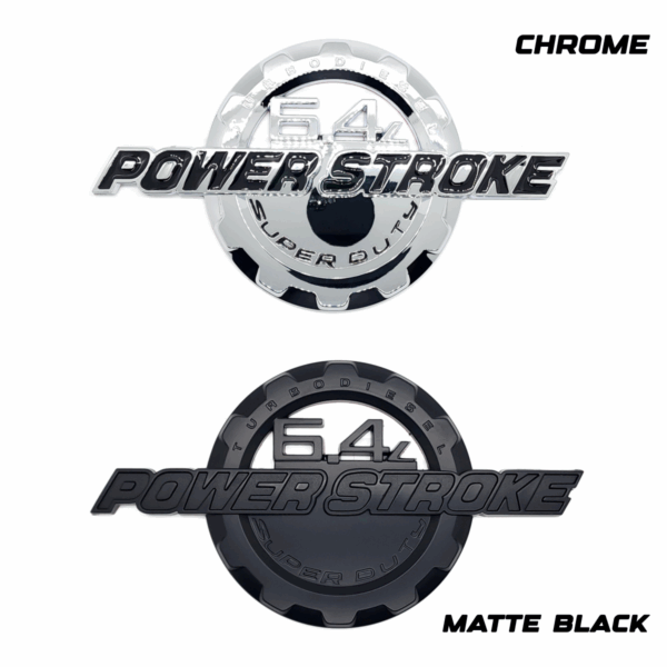 6.4L Power Stroke Door Emblem, 9" ABS, 2008-2010 Ford Super Duty