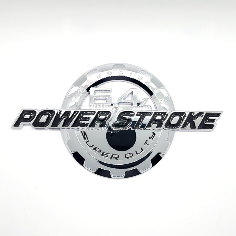 6.4L Power Stroke Door Emblem, 9" ABS, 2008-2010 Ford Super Duty